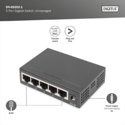 5-poorts gigabitswitch, onbeheerd - Afbeelding 7