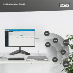 24-poorts gigabitswitch, 19-inch, beheerd, 2 uplinks - Afbeelding 6