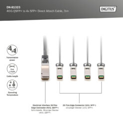 40G QSFP+ naar 4XSFP+ Direct Attach Cable 3m - Afbeelding 4