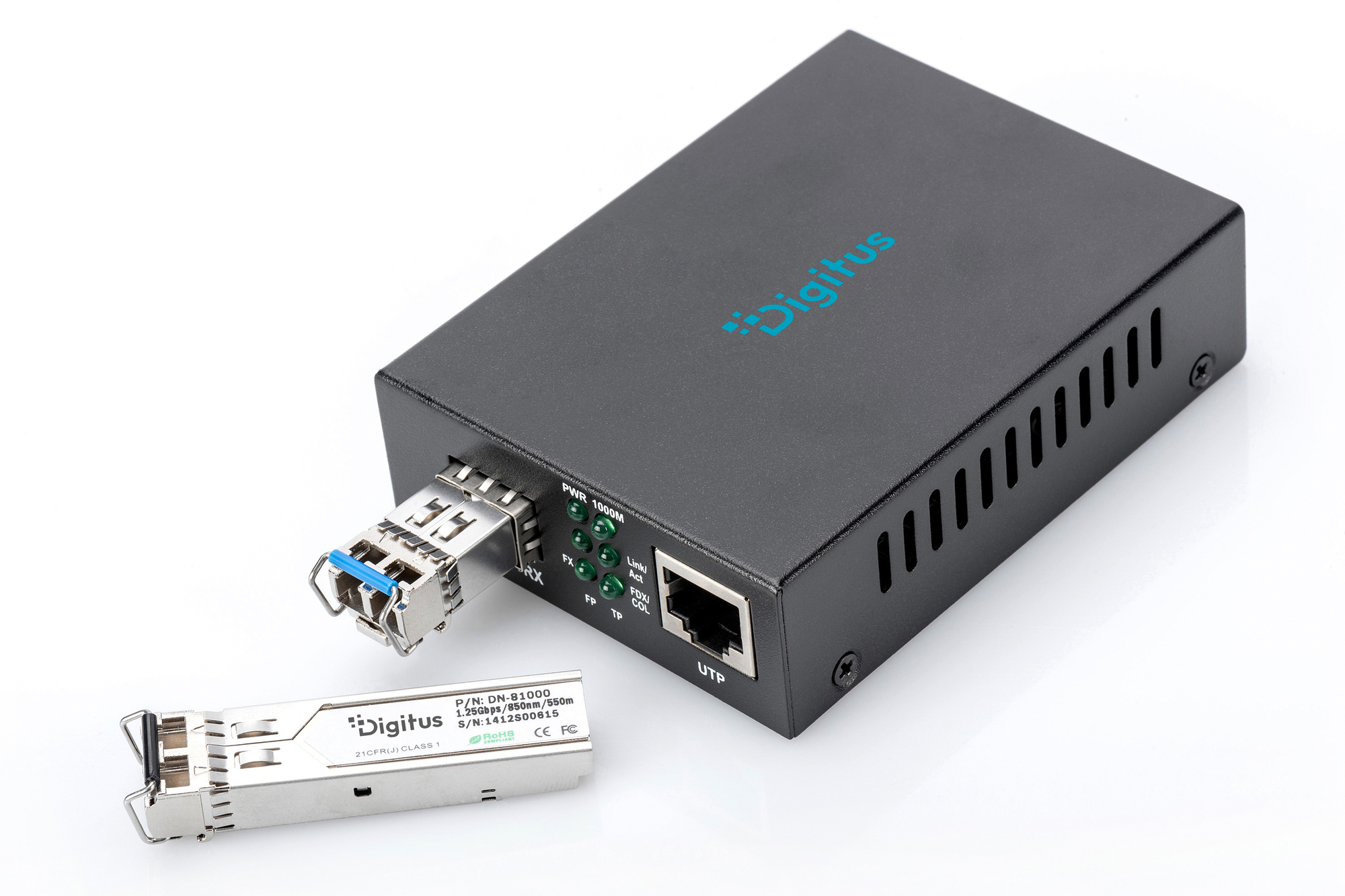 DIGITUS Gigabit Media Converter, RJ45/SFP - Afbeelding 6