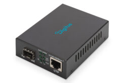 Gigabit PoE media-omvormer, RJ45/SFP, PSE