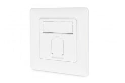 CAT 6A klasse EA netwerkcontactdoos, design-compatibel, afgeschermd, verzonken gemonteerd, 4 richtingen