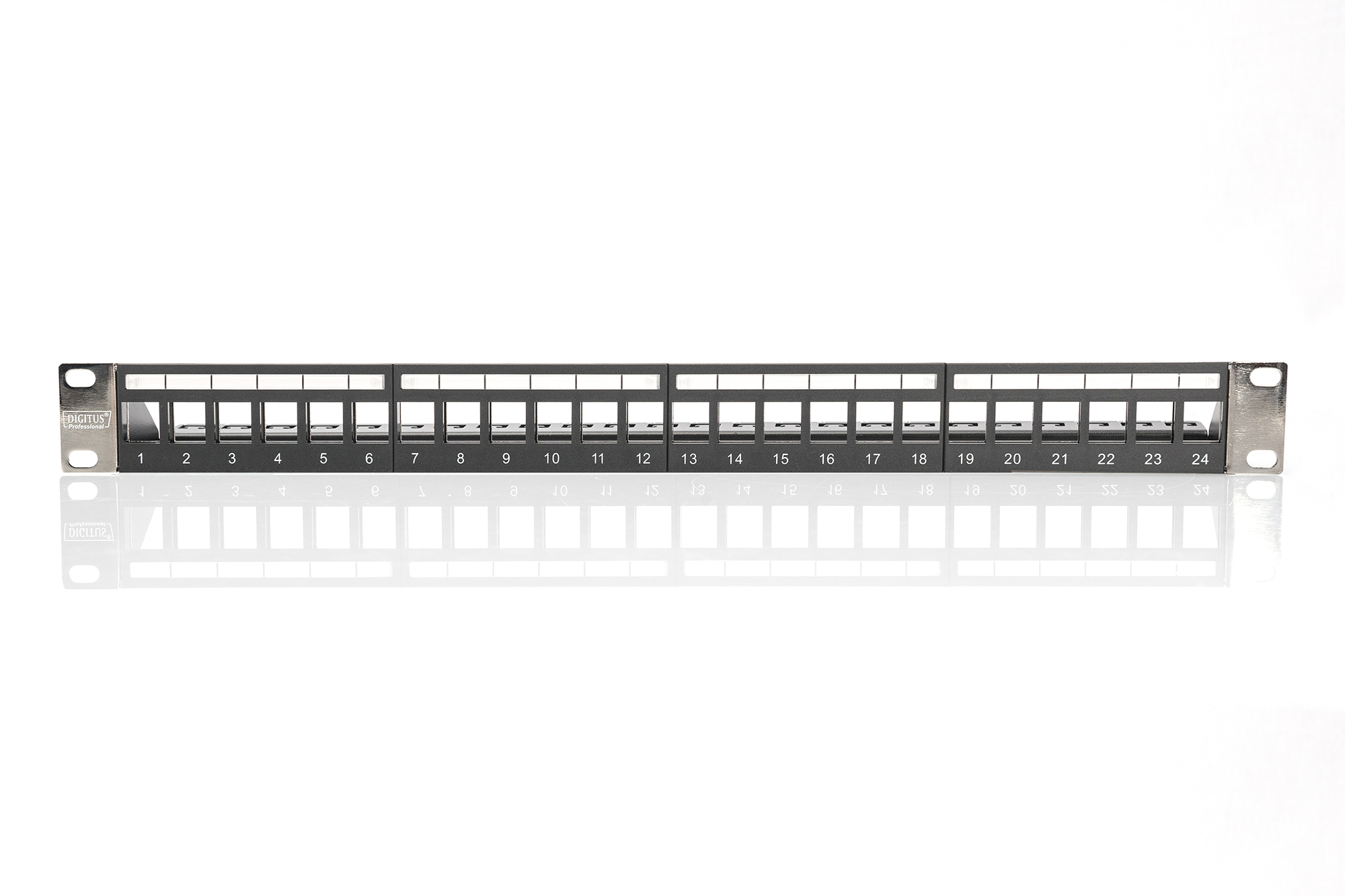 DIGITUS® Modulair schakelpaneel voor Keystone Jack 1U Rekmontage - leeg - Afbeelding 4