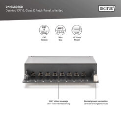 Desktop CAT 6, klasse E patchpaneel, afgeschermd - Afbeelding 6