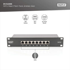 CAT 6, Klasse E Patchpanel, afgeschermd - Afbeelding 10