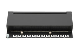 Alternative view of Desktop CAT 6A, klasse EA patchpaneel, afgeschermd, zwart