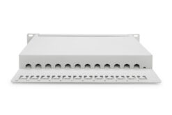 CAT 6A patchpaneel, afgeschermd, 12-poorts, 1HE, 10", grijs - Afbeelding 3
