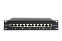 Alternative view of CAT 6A patchpaneel, afgeschermd, 12-poorts, 1HE, 10", zwart