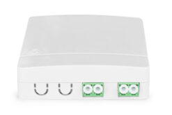 Alternative view of FTTH-behuizing met 2 x LC/APC DX-koppeling