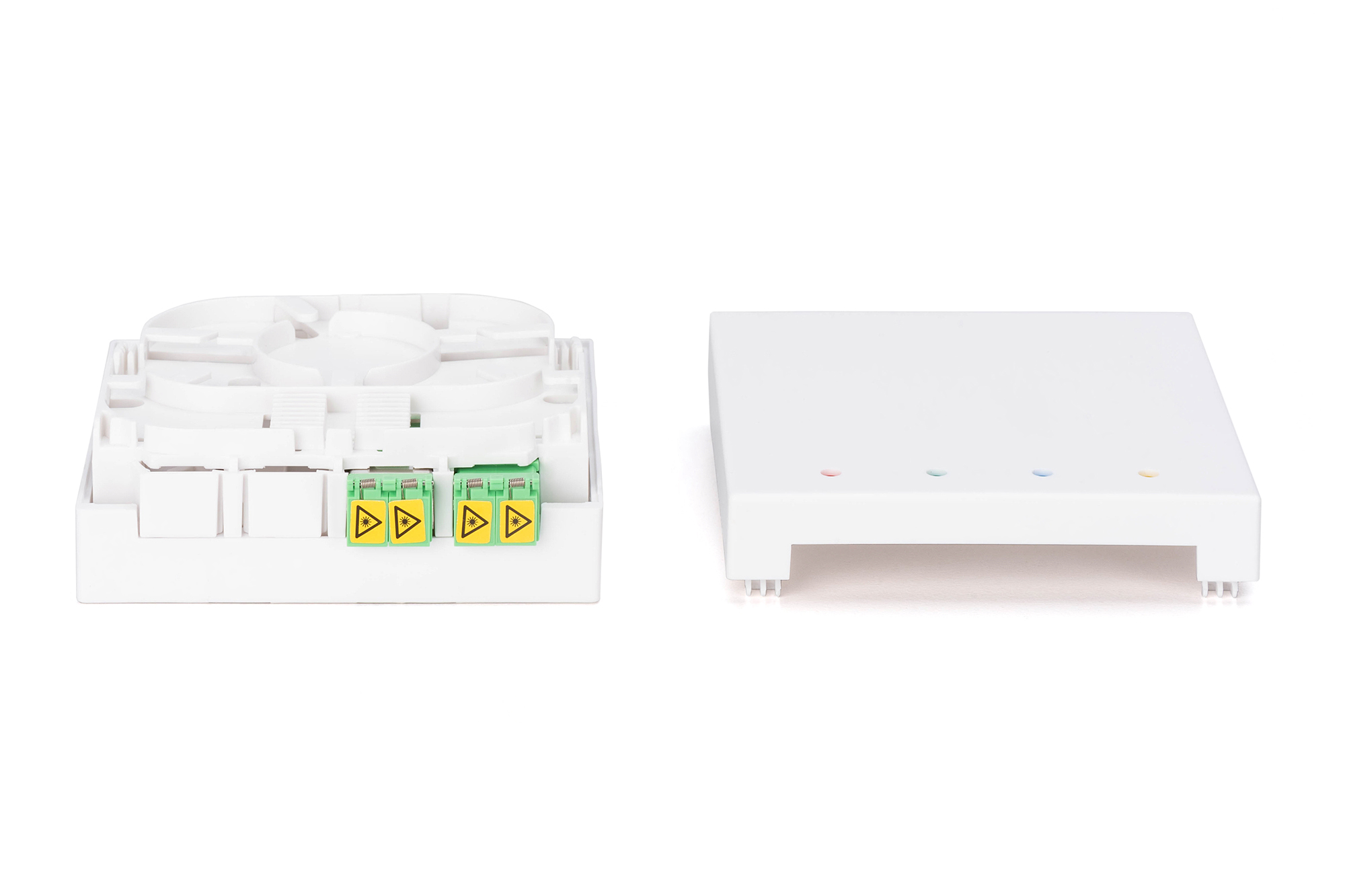 FTTH-behuizing, 2 x LC/APC DX-koppeling met sluiter - Afbeelding 4