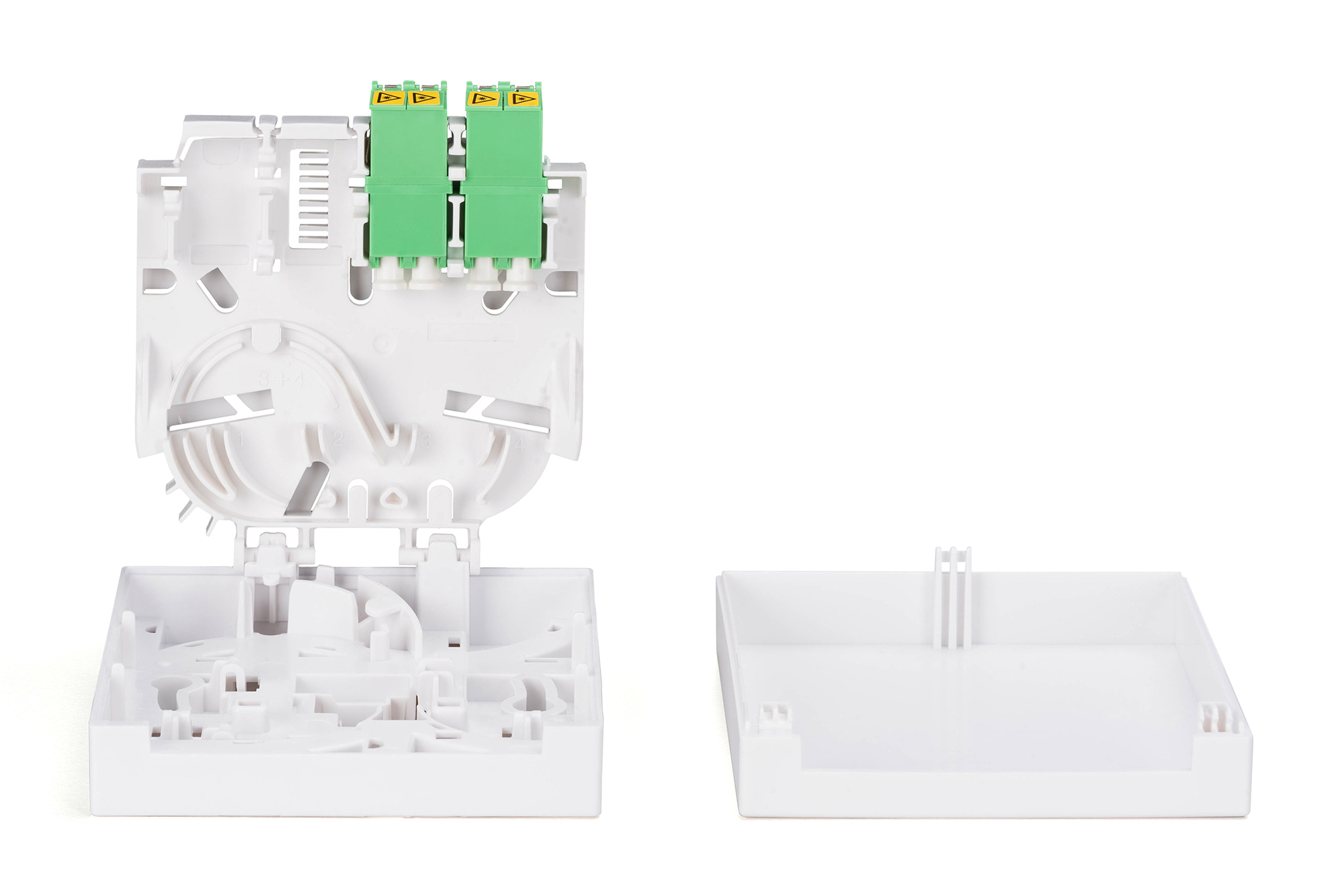 FTTH-behuizing, 2 x LC/APC DX-koppeling met sluiter - Afbeelding 5