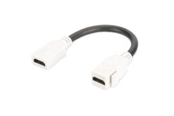 HDMI 2.0 Keystone module met 12 cm voedingskabel (bus/contactdoos)