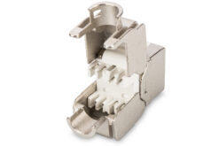 Alternative view of CAT 5e Klasse D Keystone module, afgeschermd