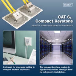 CAT 6A compacte keystone module, afgeschermd, montageaansluiting zonder gereedschap, 12 st. - Afbeelding 8