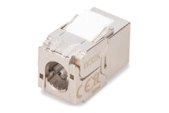 Alternative view of CAT 6A compacte keystone module, afgeschermd, montageaansluiting zonder gereedschap, 4 stuks.