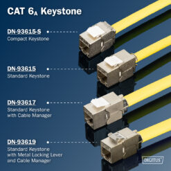 CAT 6A compacte keystone module, afgeschermd, montageaansluiting zonder gereedschap, 4 stuks. - Afbeelding 6