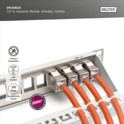 CAT 6A Keystone-module, afgeschermd, montageaansluiting zonder gereedschap - Afbeelding 10