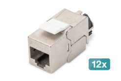 CAT 6A Keystone module, afgeschermd met intelligente kabelmanager - 12 st.