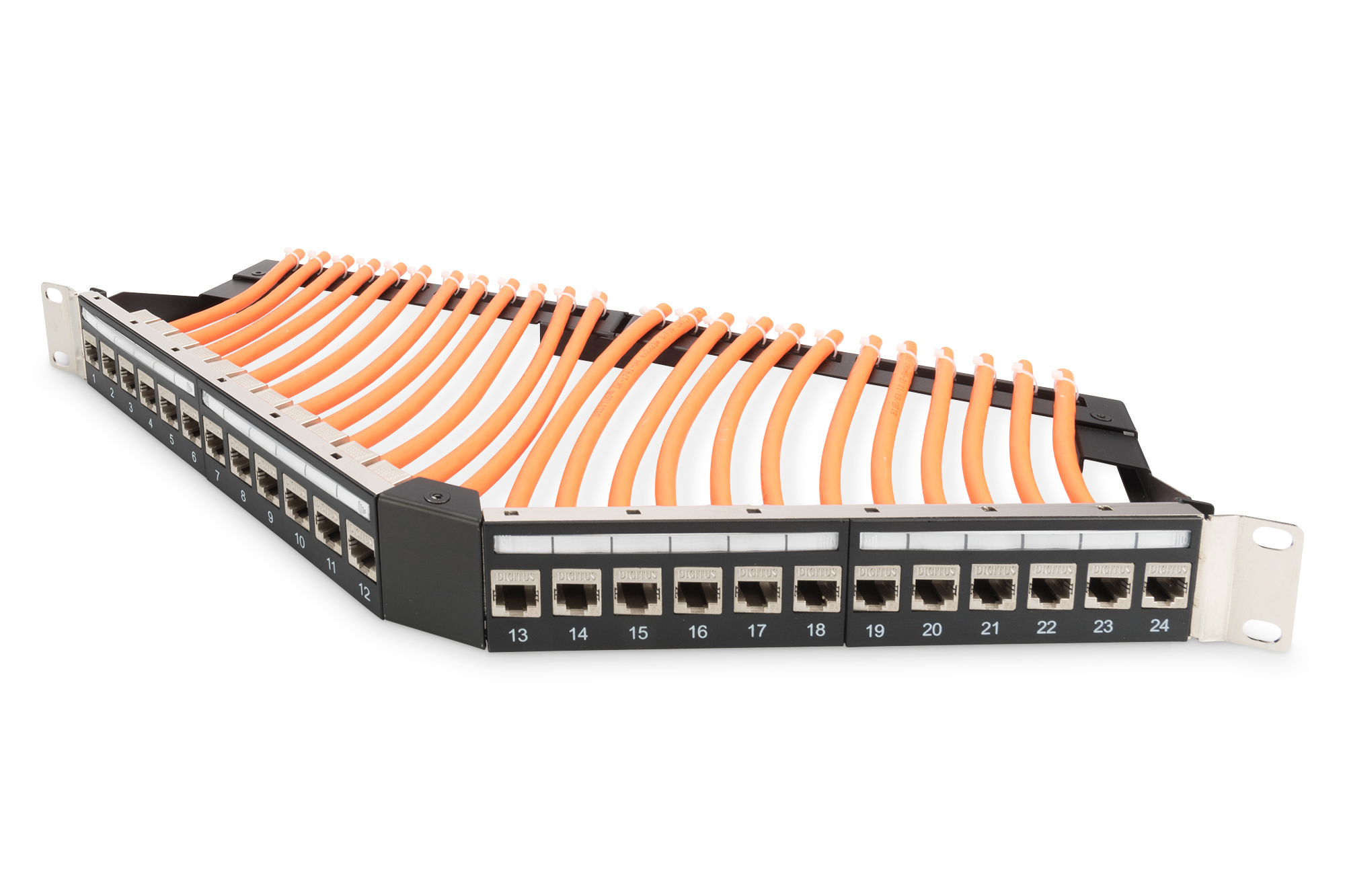 CAT 6A Keystone module, afgeschermd met intelligente kabelmanager, set (24 stuks) - Afbeelding 6