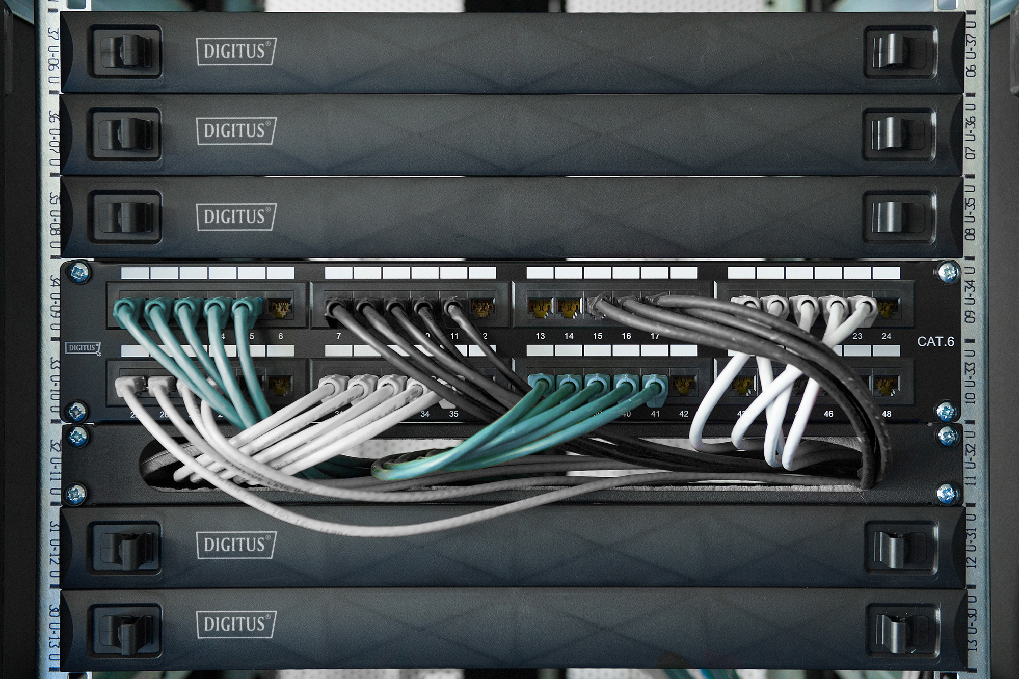 CAT 6A Keystone module, afgeschermd met intelligente kabelmanager - 48 st. - Afbeelding 5
