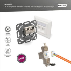CAT 6A Keystone module, afgeschermd met intelligente kabelmanager - Afbeelding 10
