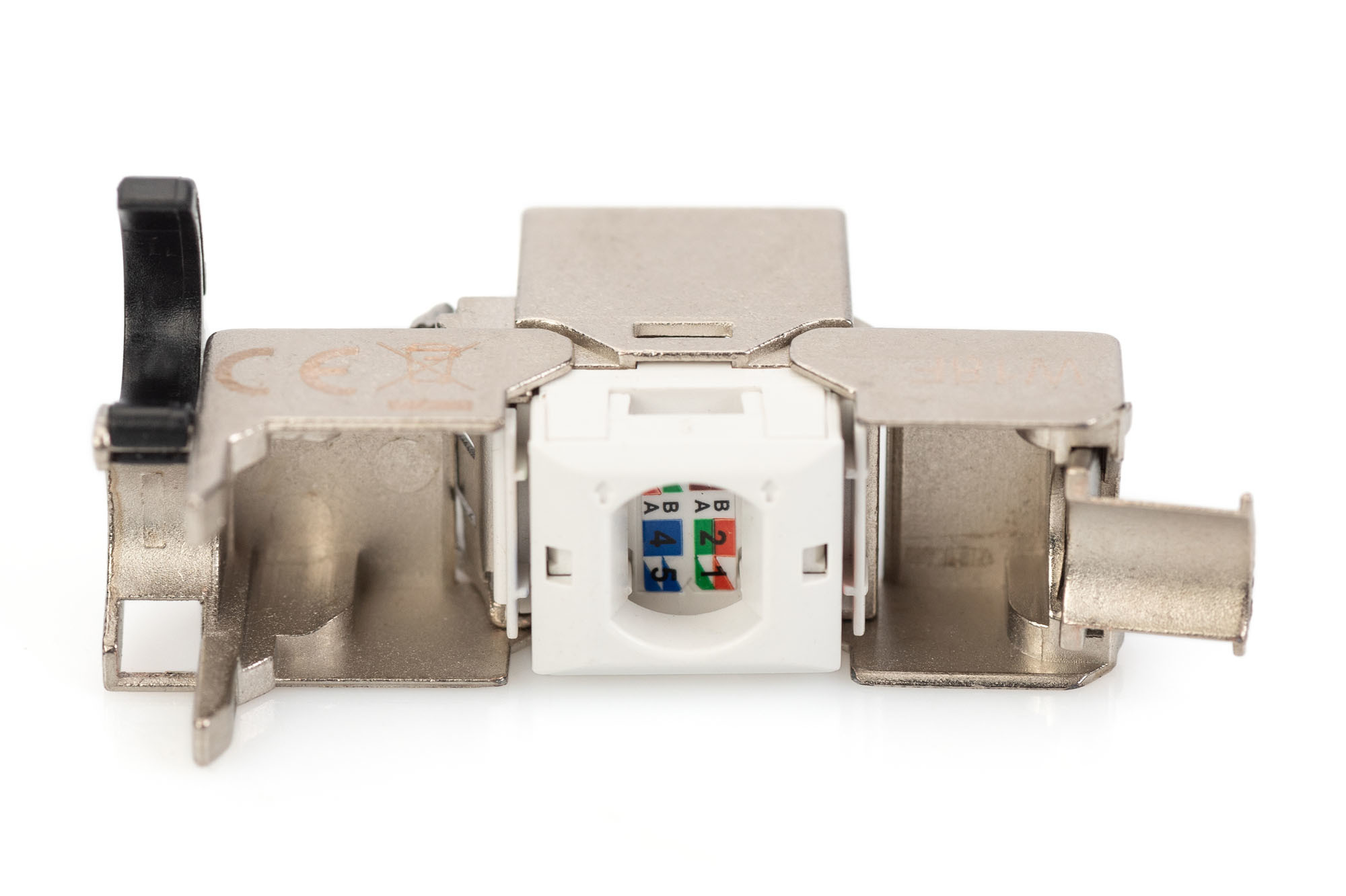 CAT 6A Keystone module, afgeschermd met intelligente kabelmanager, set (24 stuks) - Afbeelding 5