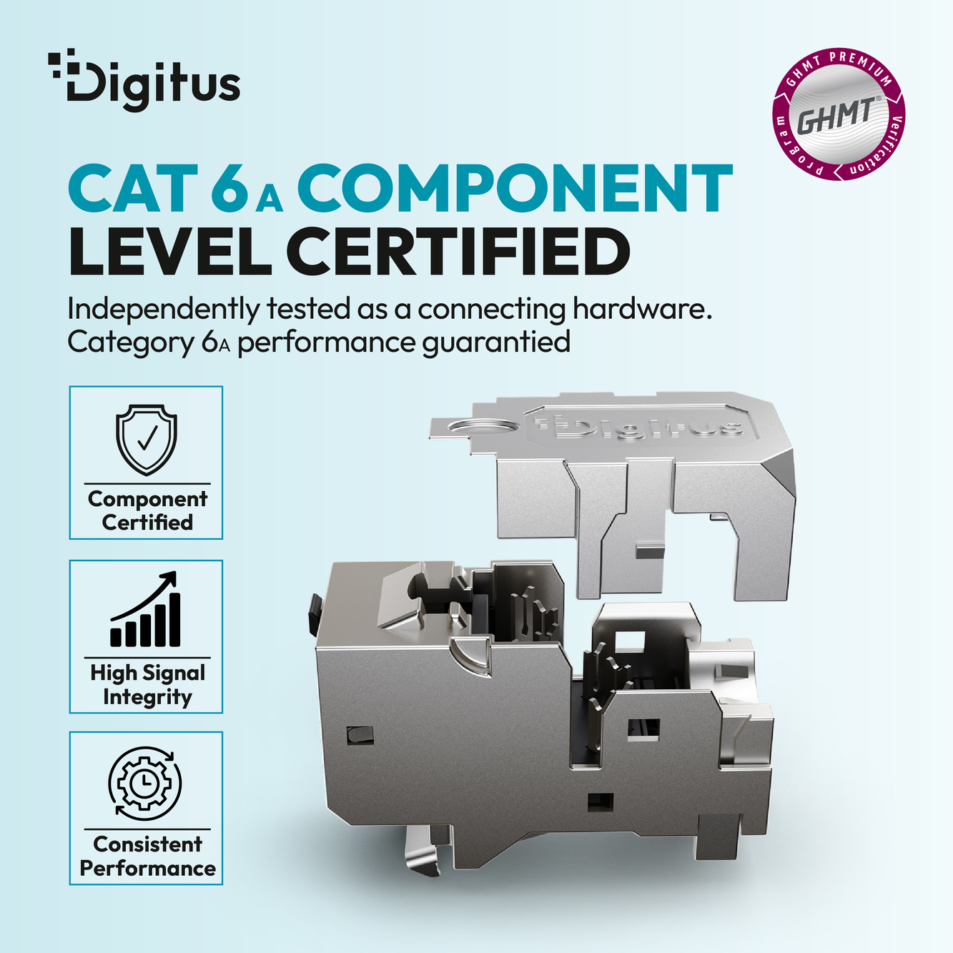 CAT6A Premium PVP-componenten, gecertificeerde Keystone-module, afgeschermd - Afbeelding 8