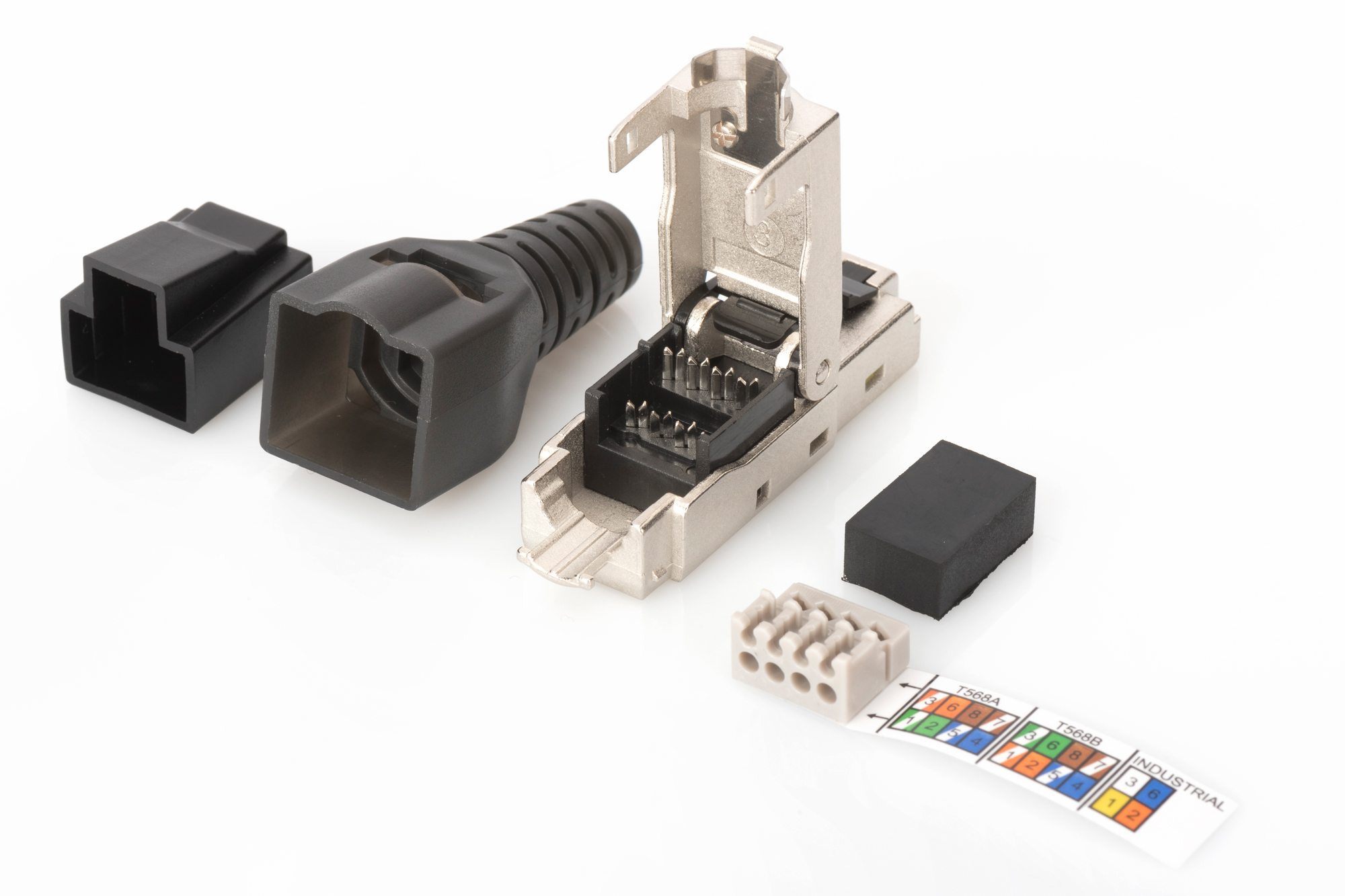 afgeschermd RJ45 stekker voor assemblage in het veld - Afbeelding 3