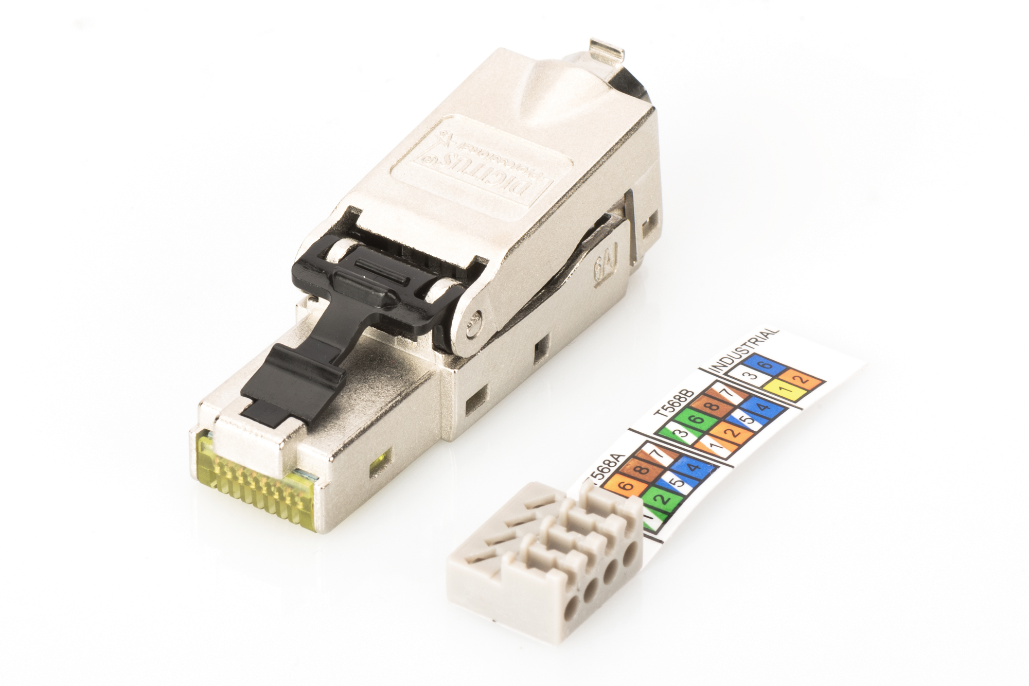 afgeschermd RJ45 stekker voor assemblage in het veld