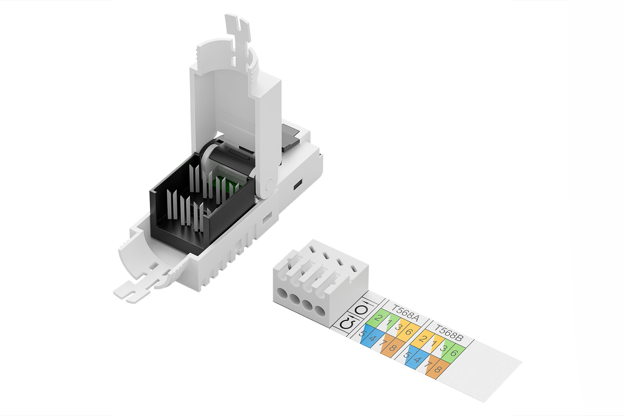 RJ45 connector voor veldtoepassingen, CAT 6A - Afbeelding 2