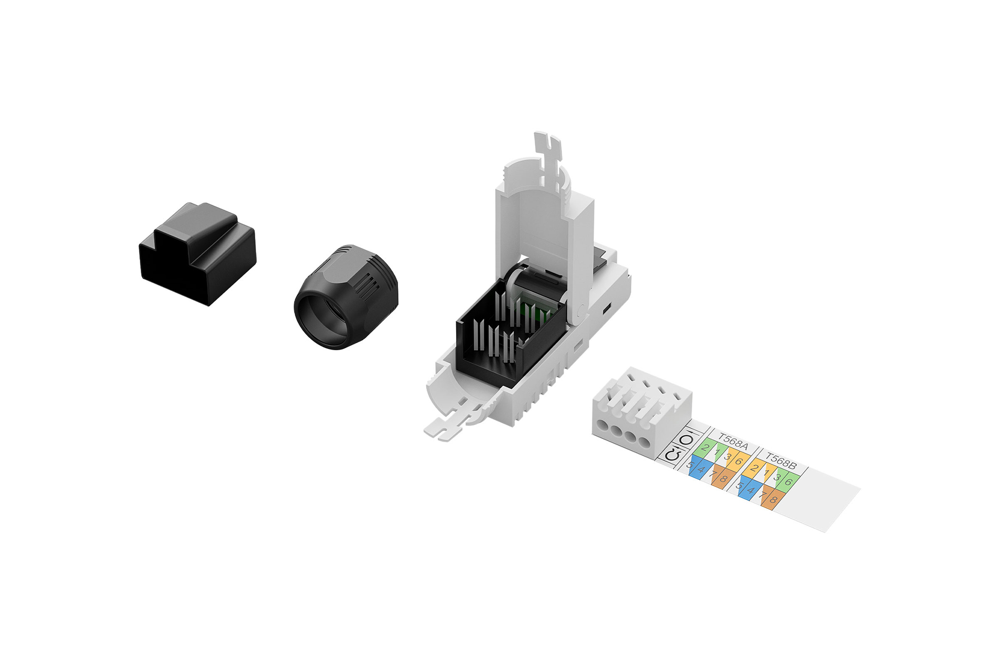 RJ45 connector voor veldtoepassingen, CAT 6A - Afbeelding 4