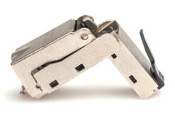 CAT 6A veldconnector, schuin, STP met stofkap, knikbeveiliging - Afbeelding 4