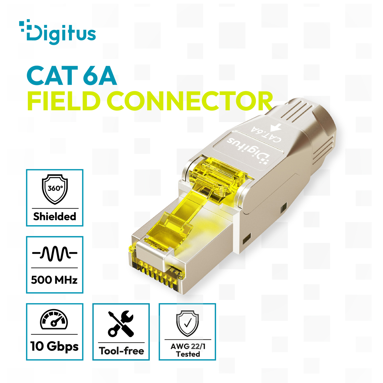 CAT 6A veldconnector, afgeschermd, montage zonder gereedschap - Afbeelding 6