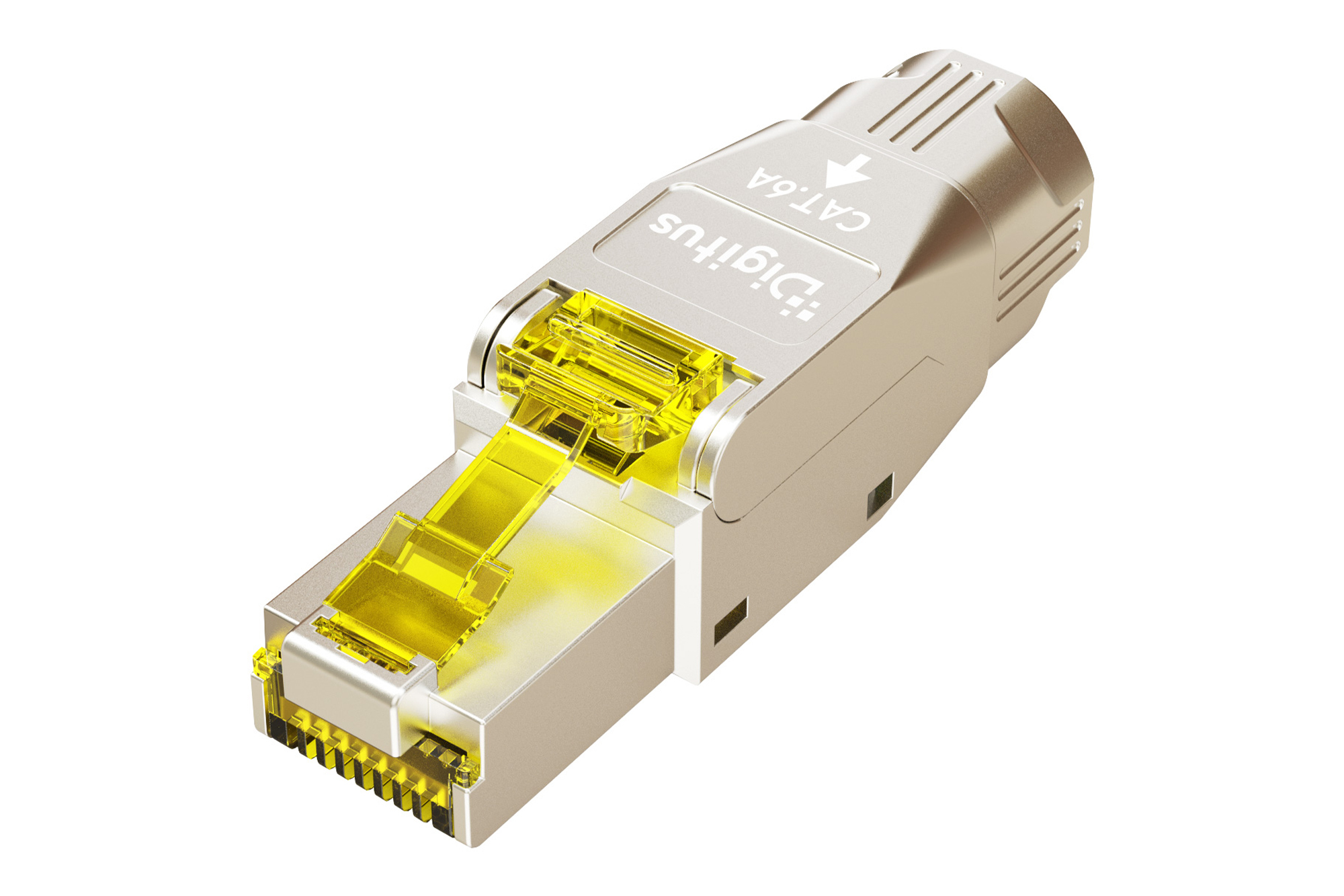 CAT 6A veldconnector, afgeschermd, montage zonder gereedschap