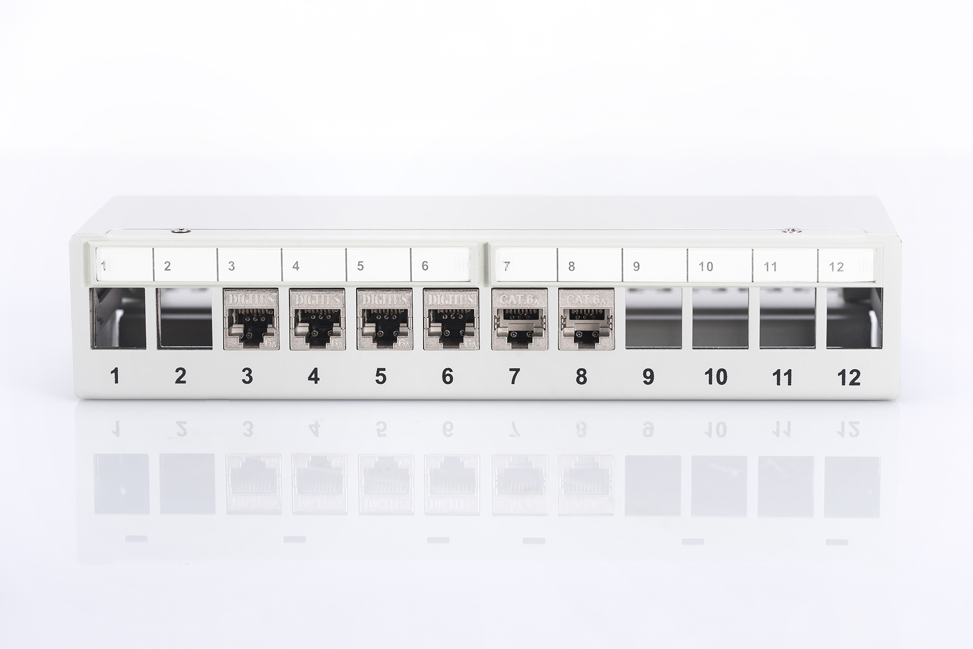Desktop modulair patchpaneel, afgeschermd, 12-poorts - Afbeelding 3