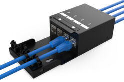 Consolidatiepuntkast, 4-poorts Keystone-modules met intelligente kabelmanager