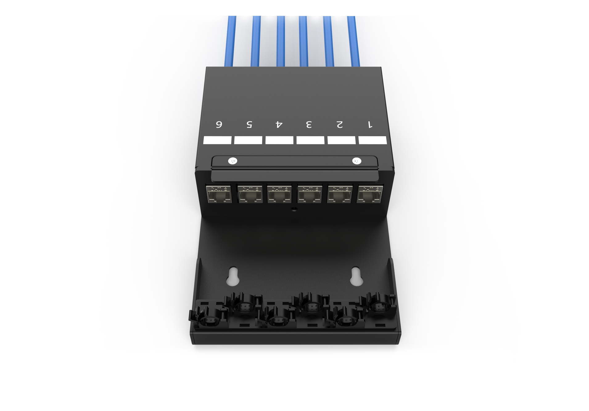 Consolidatiepuntkast, 6-poorts Keystone-modules met intelligente kabelmanager - Afbeelding 4