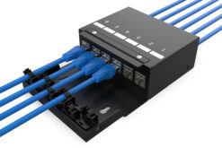Consolidatiepuntkast, 6-poorts Keystone-modules met intelligente kabelmanager