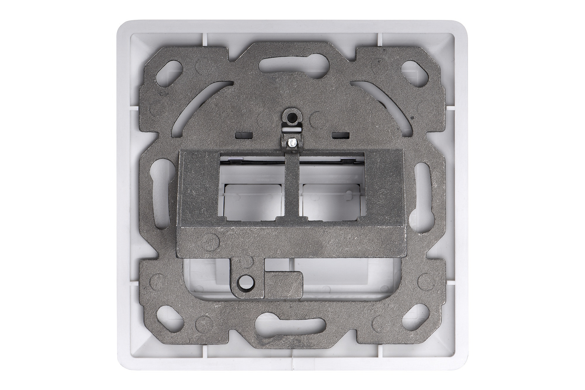 Lege behuizing voor Keystone module, frame 80x80 + centrale plaat 50x50 mm - Afbeelding 2