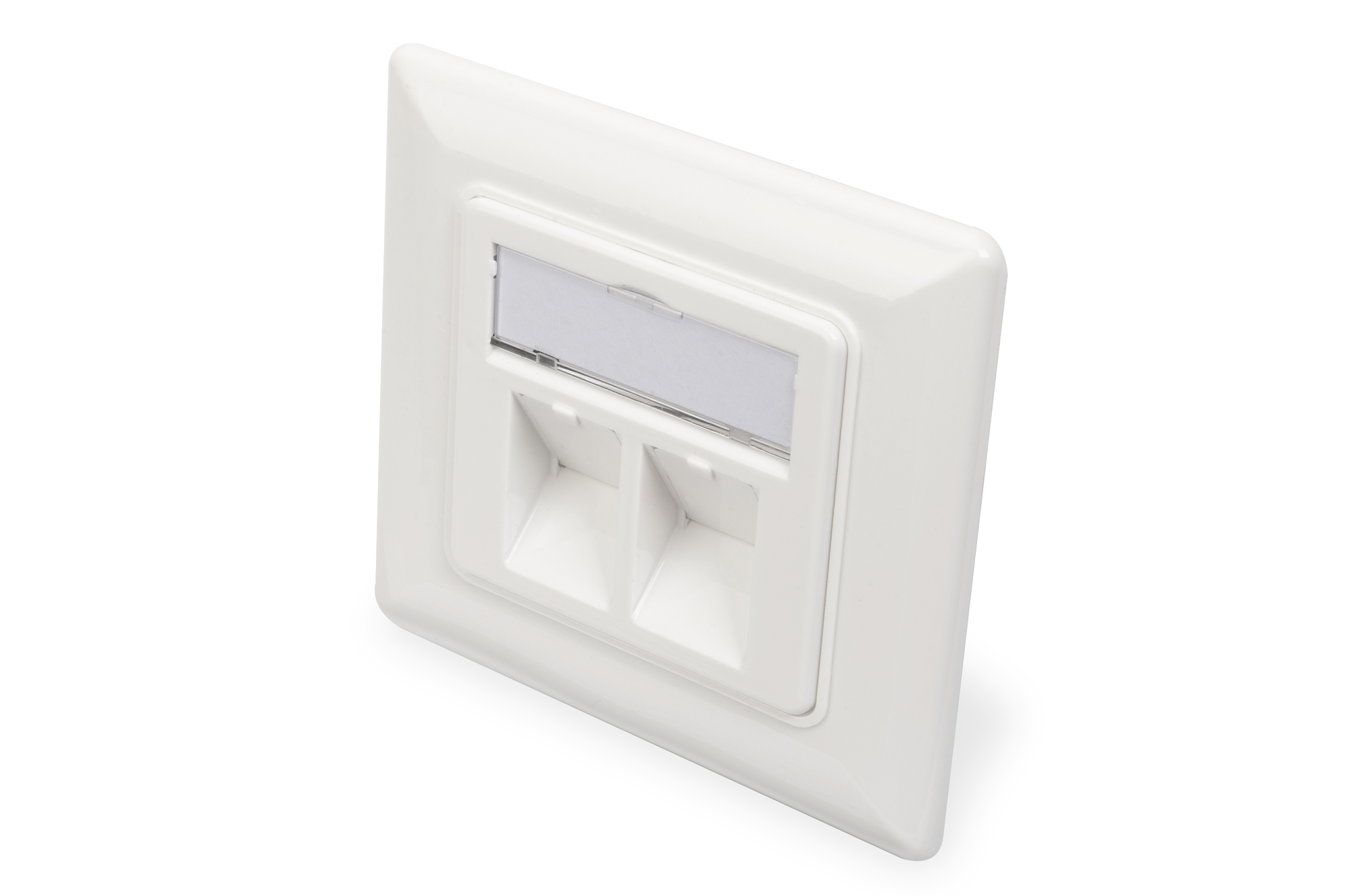 Lege behuizing voor Keystone module, frame 80x80 + centrale plaat 50x50 mm