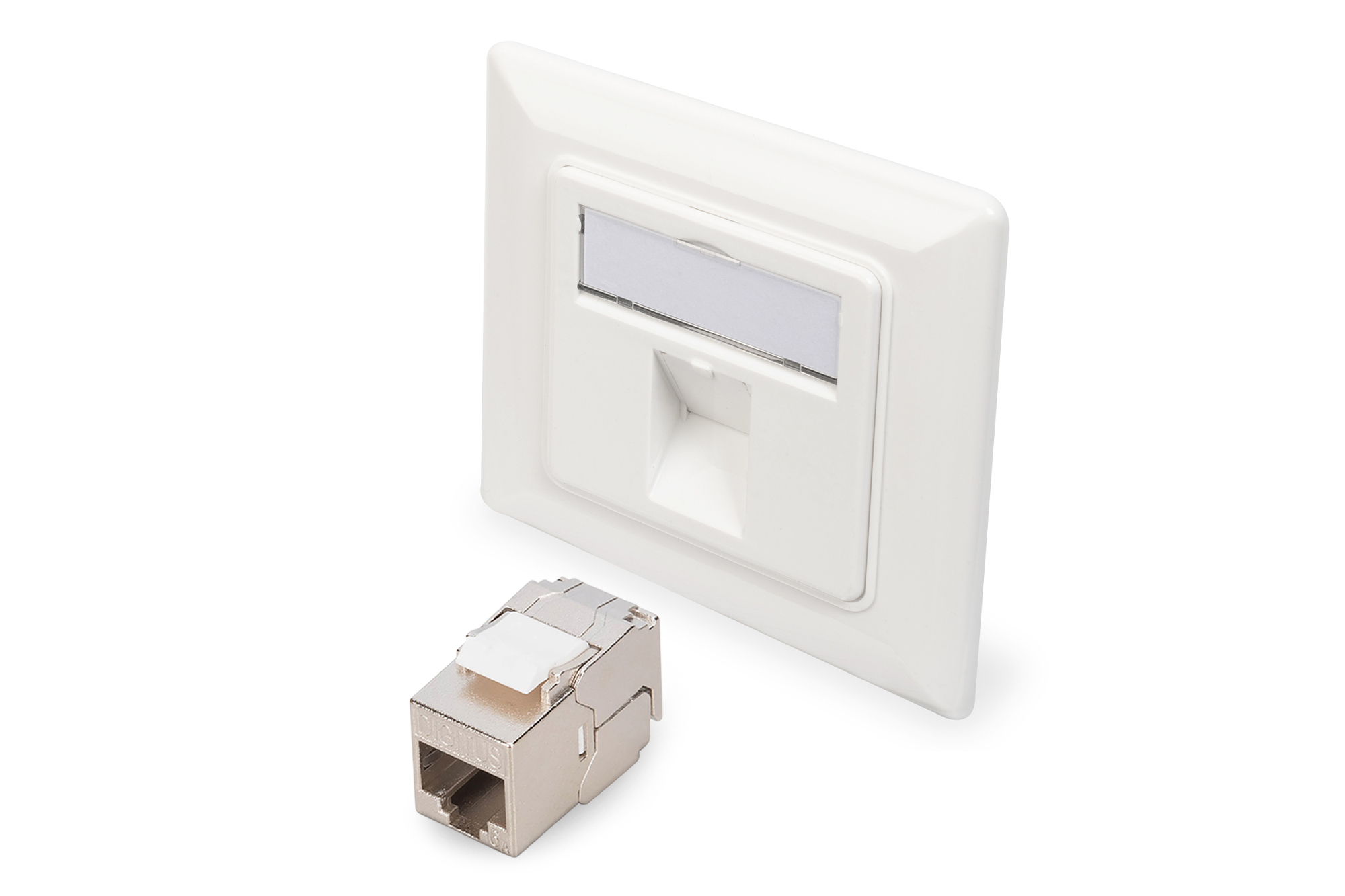 Voorpaneel 50x50, middenpaneel met 1x DN-93615-S Keystone-module