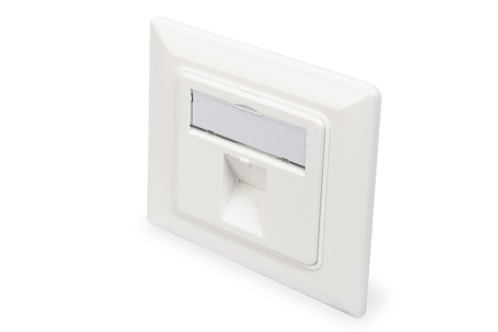 Lege behuizing voor Keystone module, frame 80x80 + centrale plaat 50x50 mm