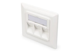 Lege behuizing voor Keystone module, frame 80x80 + centrale plaat 50x50 mm