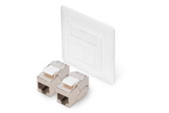 Frontpaneel en inbouwframe voor multimedia met 2 x DN-93615-S Keystone-modules