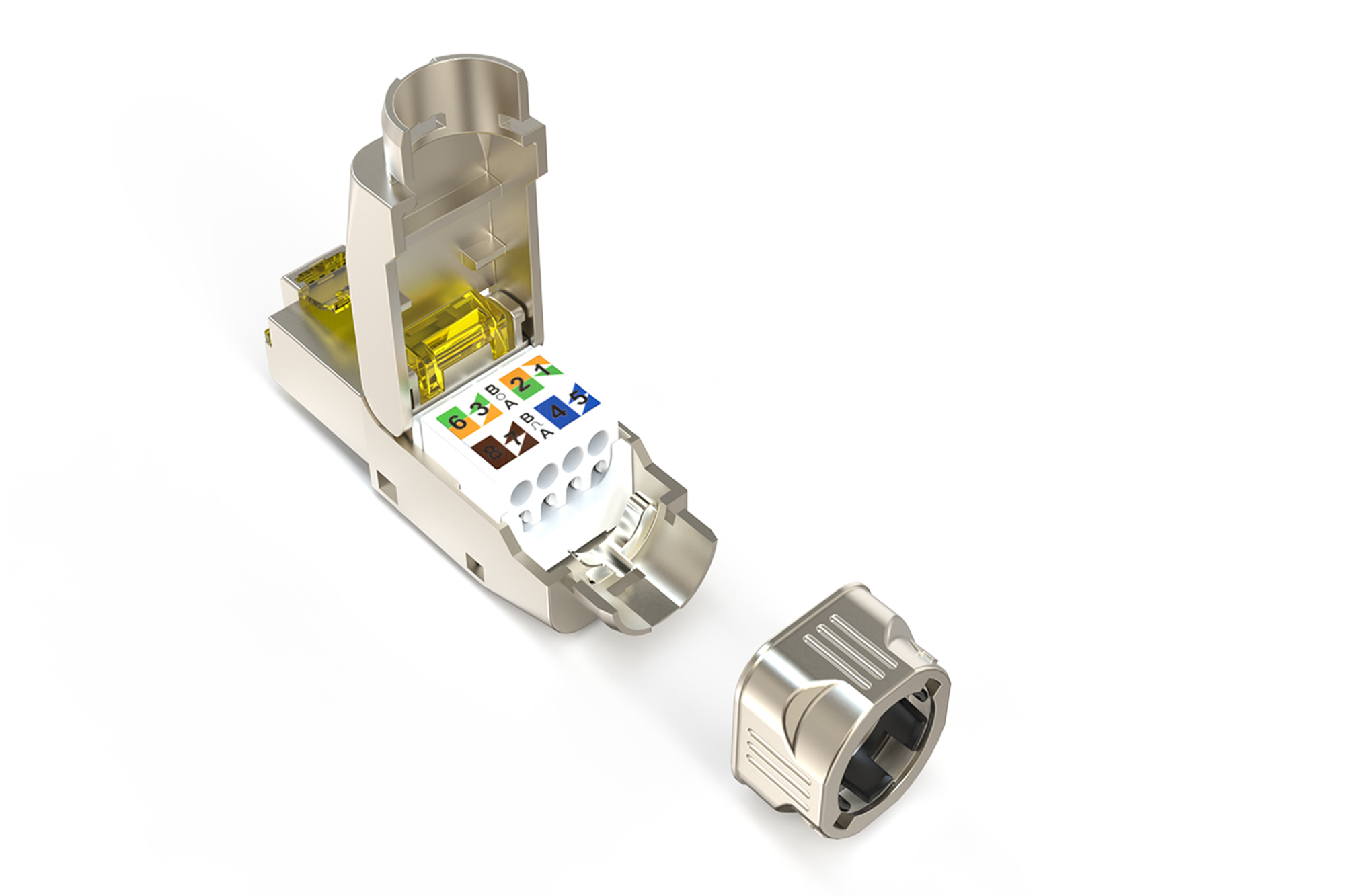 CAT 8.1-veldconnector, afgeschermd, montageaansluiting zonder gereedschap - Afbeelding 5
