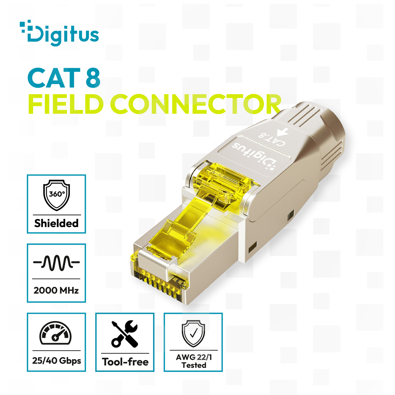 CAT 8.1-veldconnector, afgeschermd, montageaansluiting zonder gereedschap - Afbeelding 6