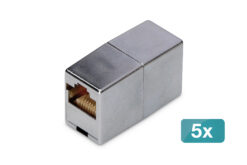 CAT 5e, Klasse D, RJ45 modulaire koppeling  -5 stuks