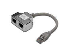 CAT 5e patchkabeladapter, 2x CAT 5e, afgeschermd