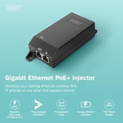 Gigabit Ethernet PoE+ injector, 802.3at, 30 W - Afbeelding 6