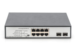 8-poorts Gigabit PoE netwerkswitch, desktop, onbeheerd, 2 uplink poorten, SFP, 180 W, af/at/bt - Afbeelding 3